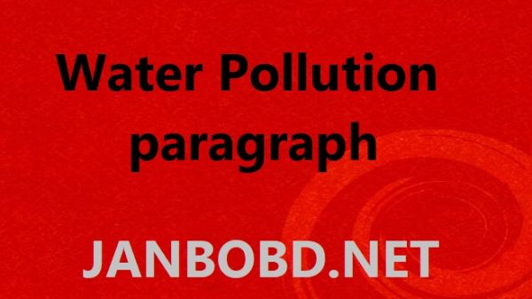 Water Pollution paragraph